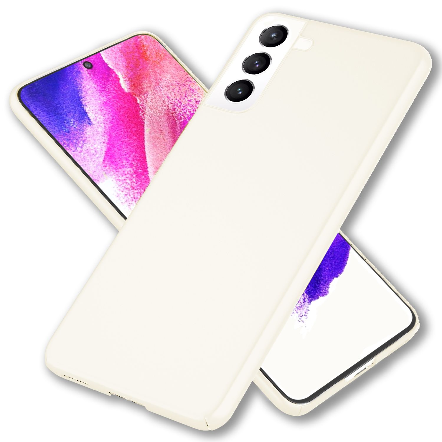 NALIA Extra Dünne Galaxy Backcover, S21 FE, Samsung, Weiß Hülle