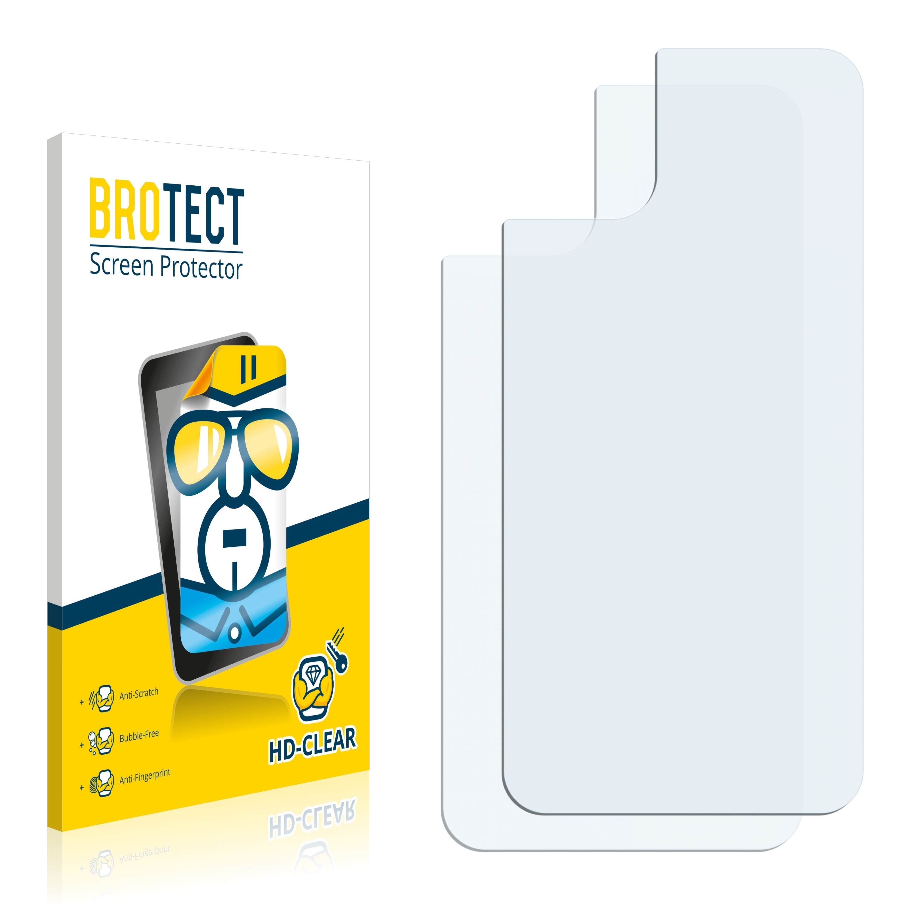 BROTECT 11) klare iPhone Schutzfolie(für Apple 2x