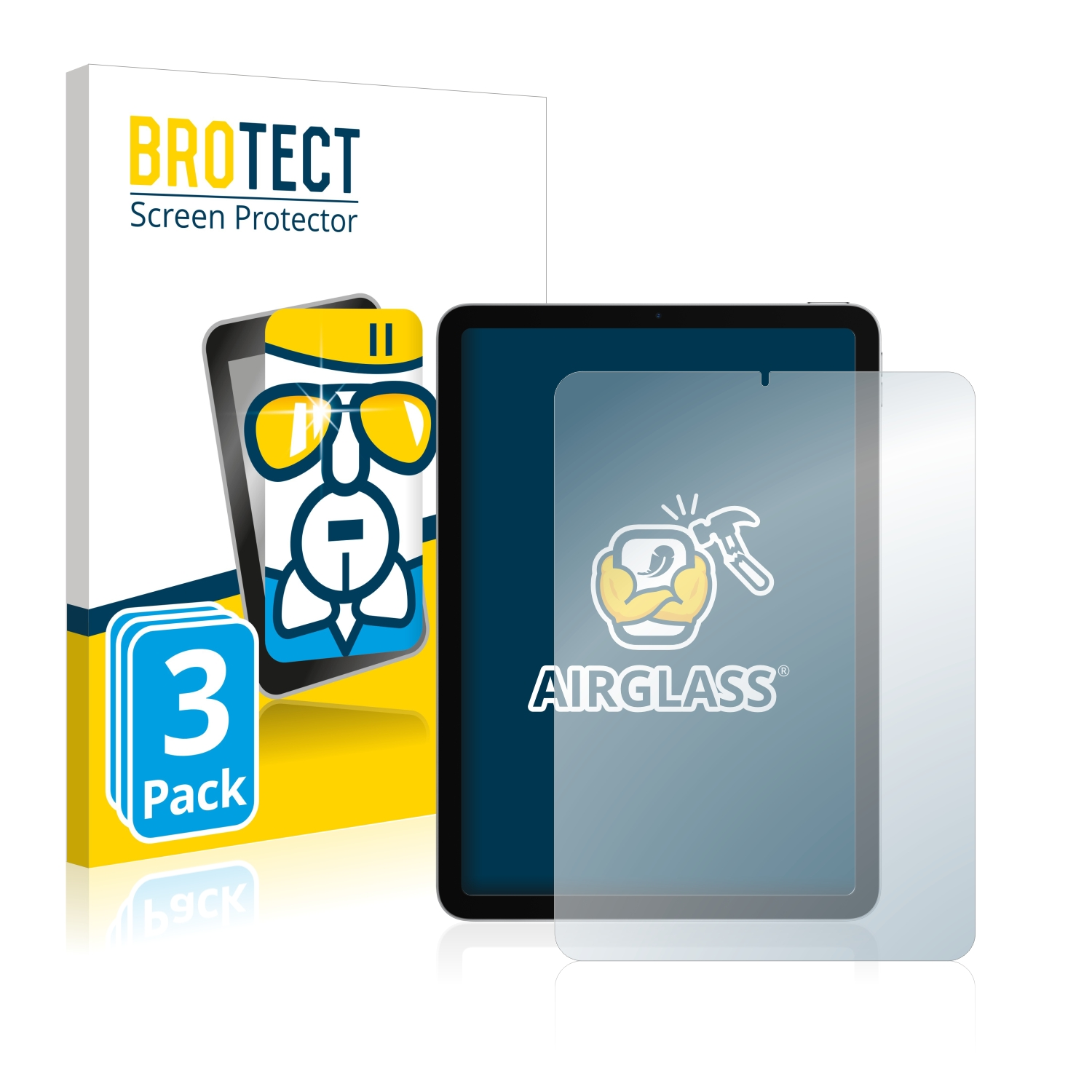 BROTECT 3x Airglass klare Schutzfolie(für WiFi Apple iPad Gen.)) Cellular 2020 4 (4. Air