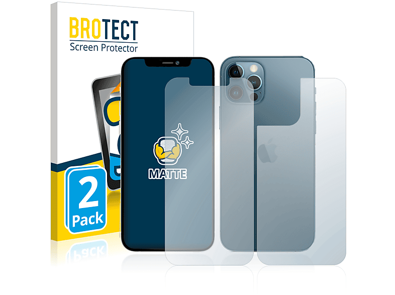 BROTECT 2x matte Schutzfolie(für Apple 12 Max) iPhone Pro