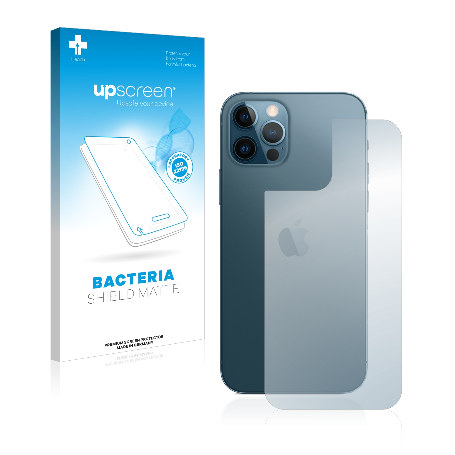 iPhone UPSCREEN Pro) 12 matte Apple Schutzfolie(für entspiegelt antibakteriell