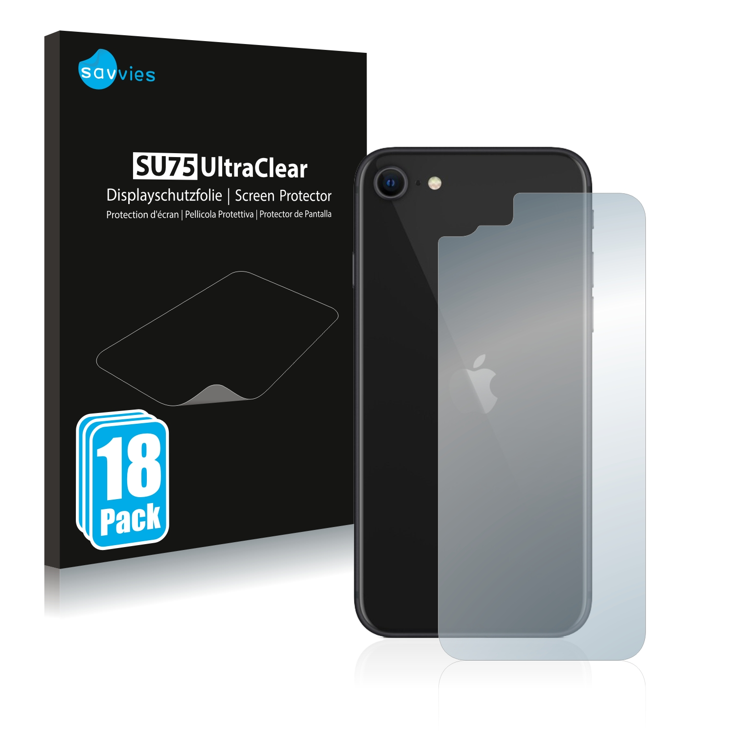 SAVVIES 18x klare Apple SE iPhone 2020) 2 Schutzfolie(für