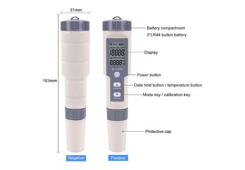 INF Messgerät für Wasser - misst Salz, TDS, EC, Temperatur