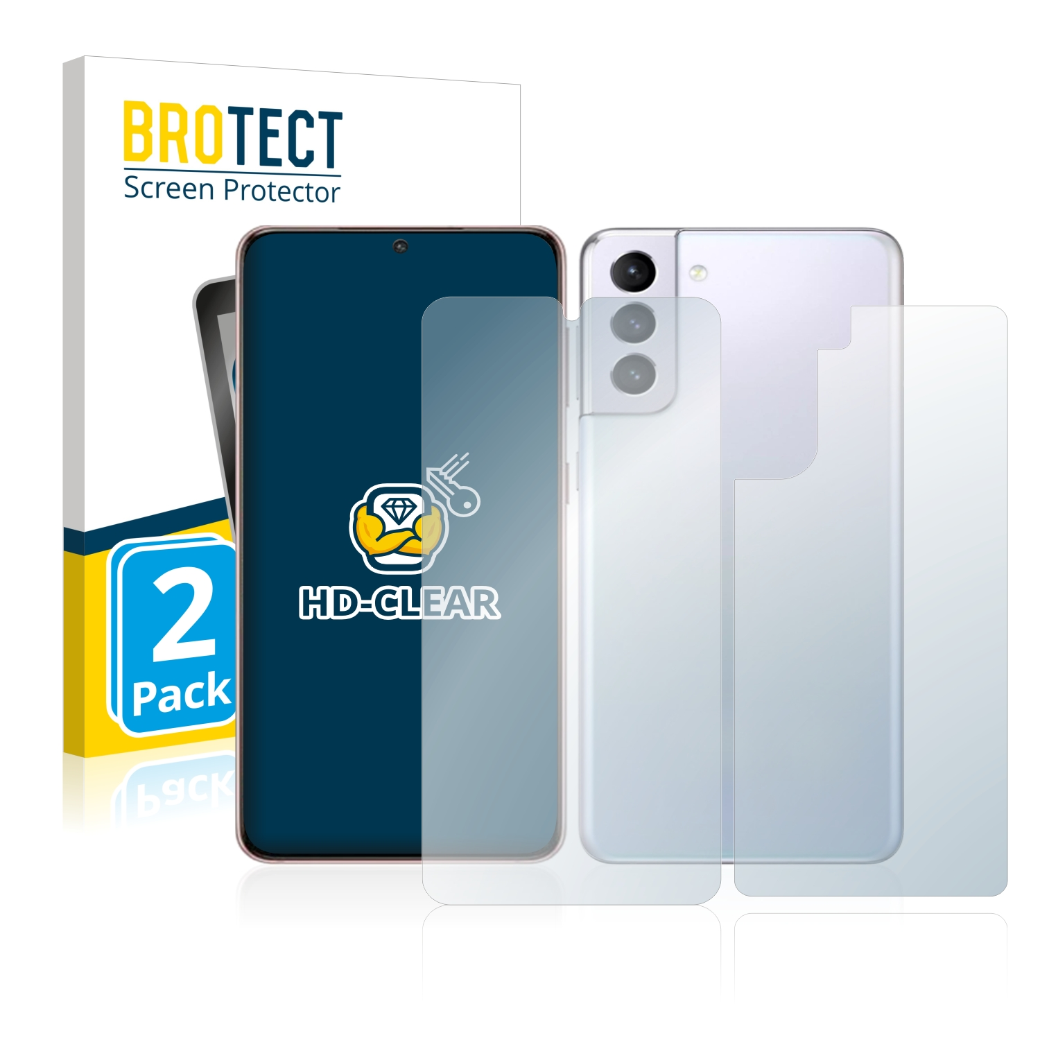 2x 5G) Samsung klare S21 BROTECT Galaxy Schutzfolie(für