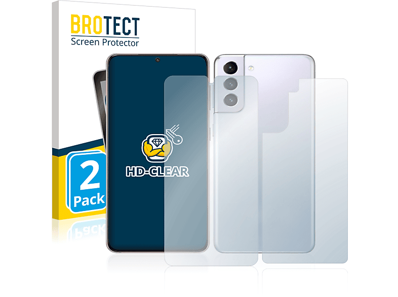 BROTECT 2x klare Schutzfolie(für Samsung Galaxy S21 5G)