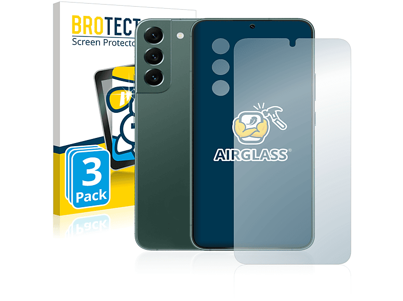BROTECT 3x Samsung Galaxy klare 5G) Airglass S22 Plus Schutzfolie(für
