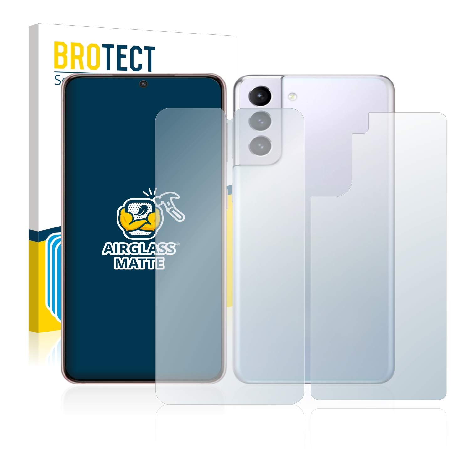 BROTECT 3x Airglass matte Schutzfolie(für Galaxy S21) Samsung