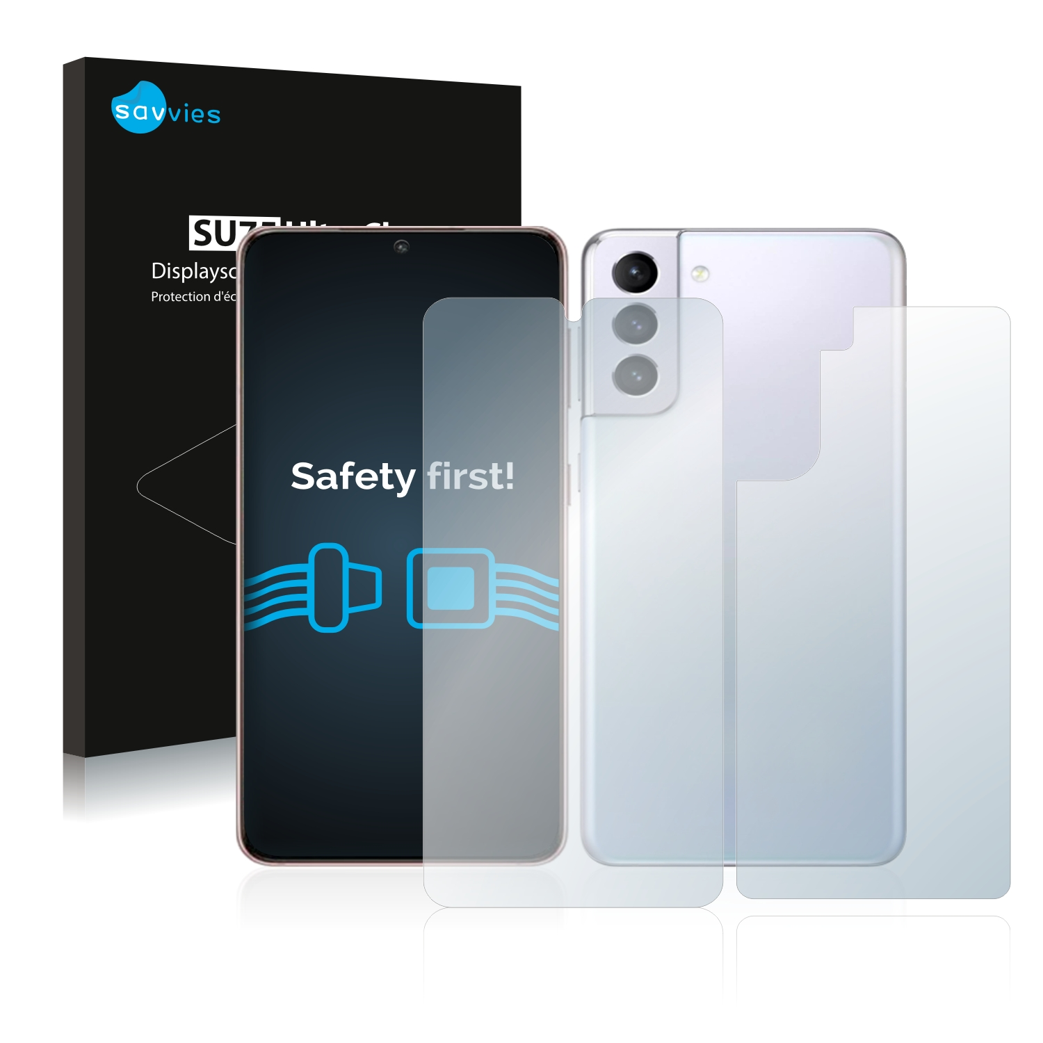 klare Samsung S21 SAVVIES 18x 5G) Schutzfolie(für Galaxy