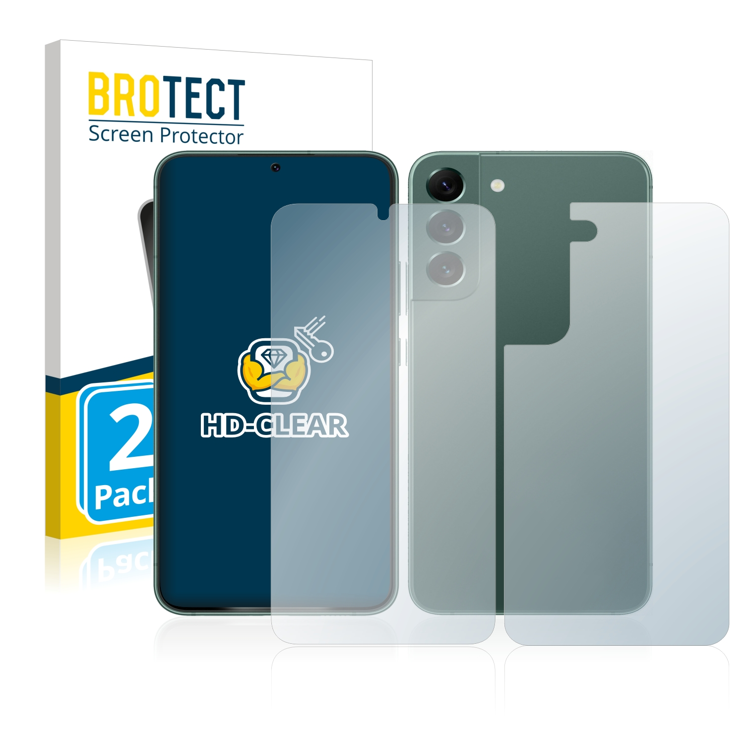 klare Samsung 2x S22 Plus 5G) Galaxy BROTECT Schutzfolie(für
