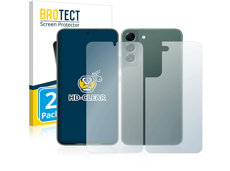 BROTECT 2x klare Schutzfolie(für Samsung Galaxy S22 Plus 5G)