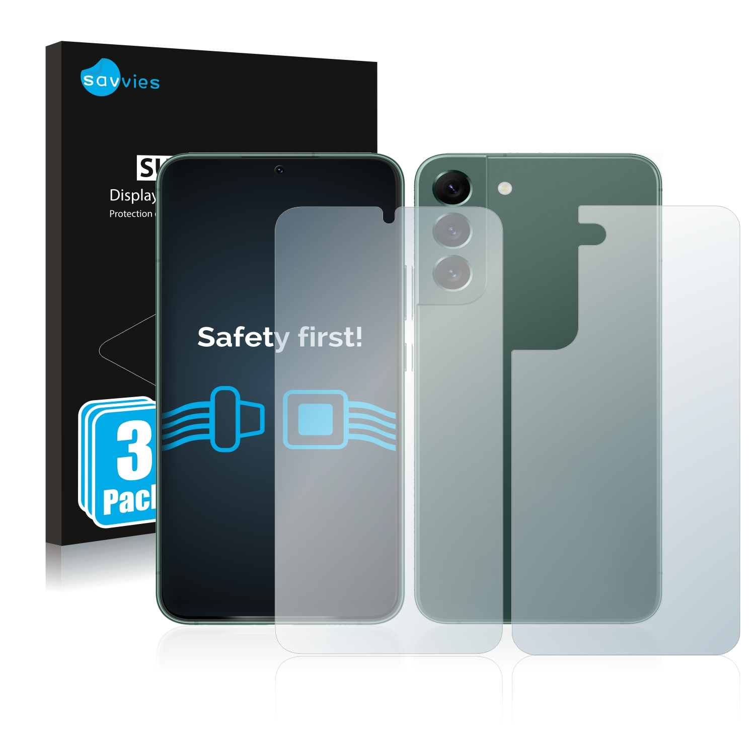 Schutzfolie(für 5G) klare Plus Galaxy SAVVIES Samsung S22 6x