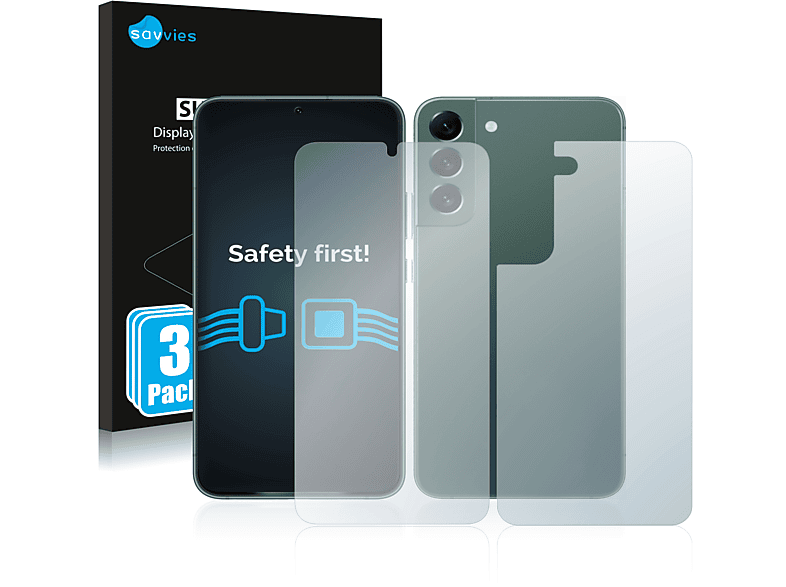 SAVVIES 6x klare Samsung Schutzfolie(für 5G) Galaxy S22 Plus