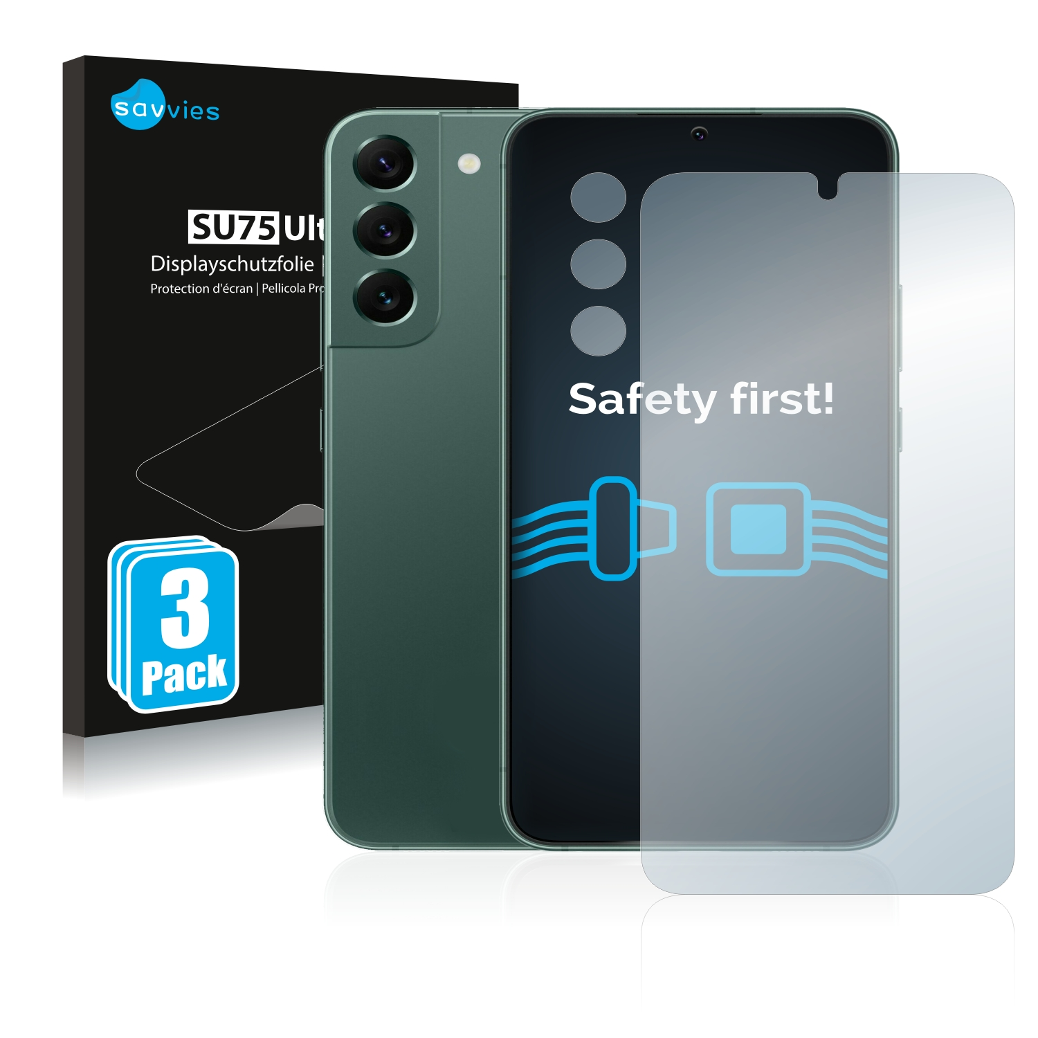 Samsung SAVVIES Plus Schutzfolie(für Galaxy S22 klare 6x 5G)