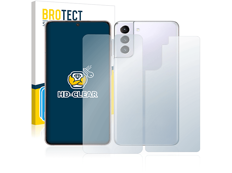BROTECT Galaxy 2x S21) Schutzfolie(für Samsung klare