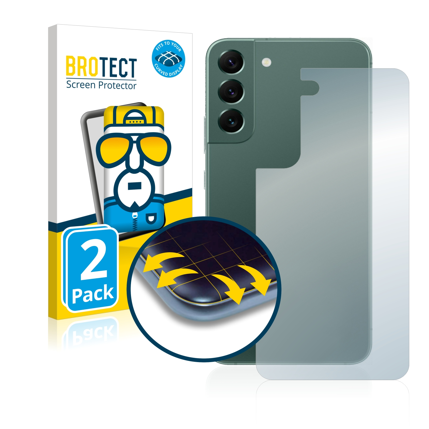 Schutzfolie(für Galaxy Full-Cover BROTECT Samsung Plus 3D Curved 5G) Flex S22 2x