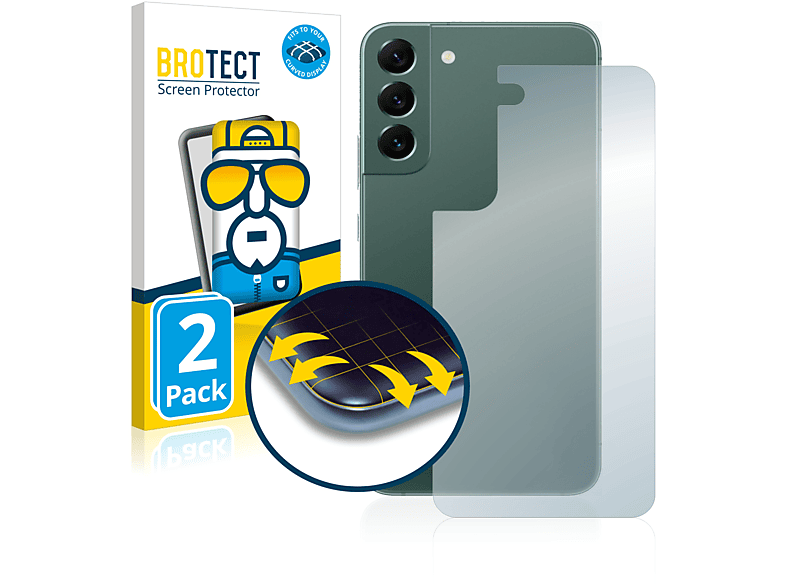 BROTECT 2x Flex Full-Cover 3D Curved Schutzfolie(für Samsung Galaxy S22 Plus 5G)