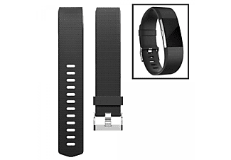 INF Fitbit Charge 2 Armband Silikon (L), Ersatzarmband, Fitbit, Charge 2, Schwarz