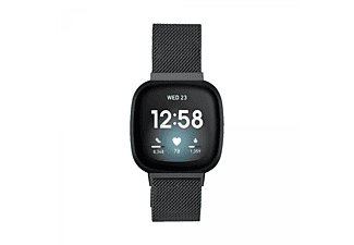 INF Fitbit Versa 3 Armband Edelstahl Schwarz, Ersatzarmband, Fitbit, Versa 3, schwarz