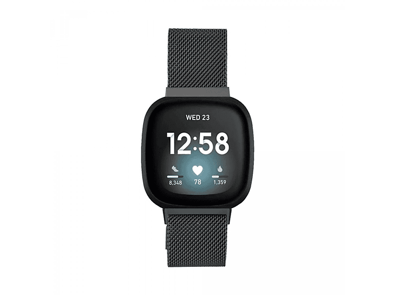 Correa - Correa de nailon para relojes Fitbit Versa/Versa 2 INF, Negro