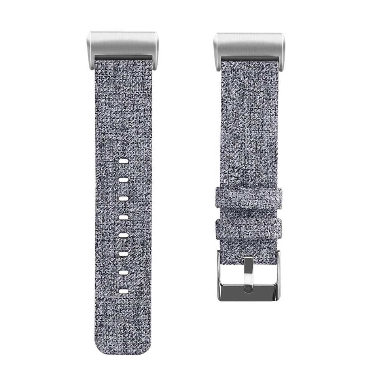 INF Fitbit Charge 3/4 Charge Armband 3/ Charge Canvas Fitbit, (L), Ersatzarmband, 4, Grau Grau
