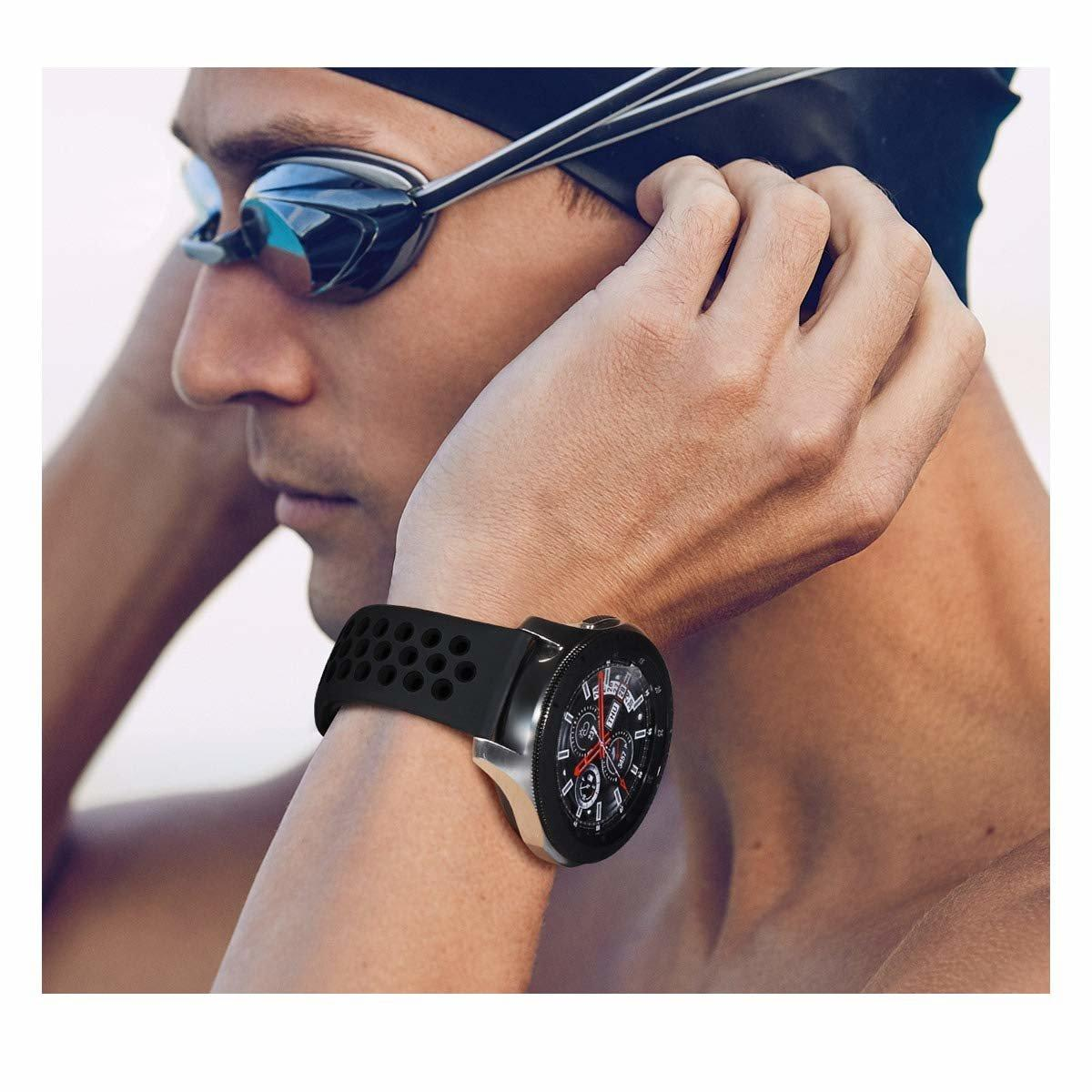 schwarz / Armband Galaxy 46 S3 mm Watch Galaxy, armband, mm, Samsung Gear INF / S3 Gear 22 Samsung,