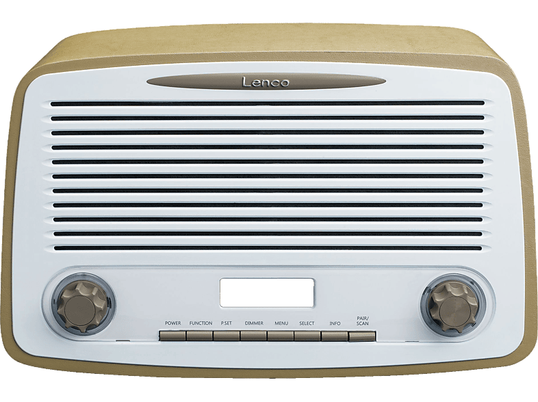 LENCO DAR-012TP Radio, DAB+,FM, DAB+, FM, Bluetooth, Weiß-Taupe