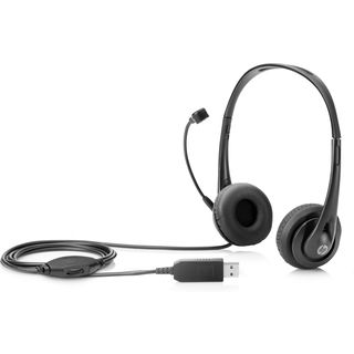 Auriculares con cable - HP T1A67AA, Supraaurales, Negro
