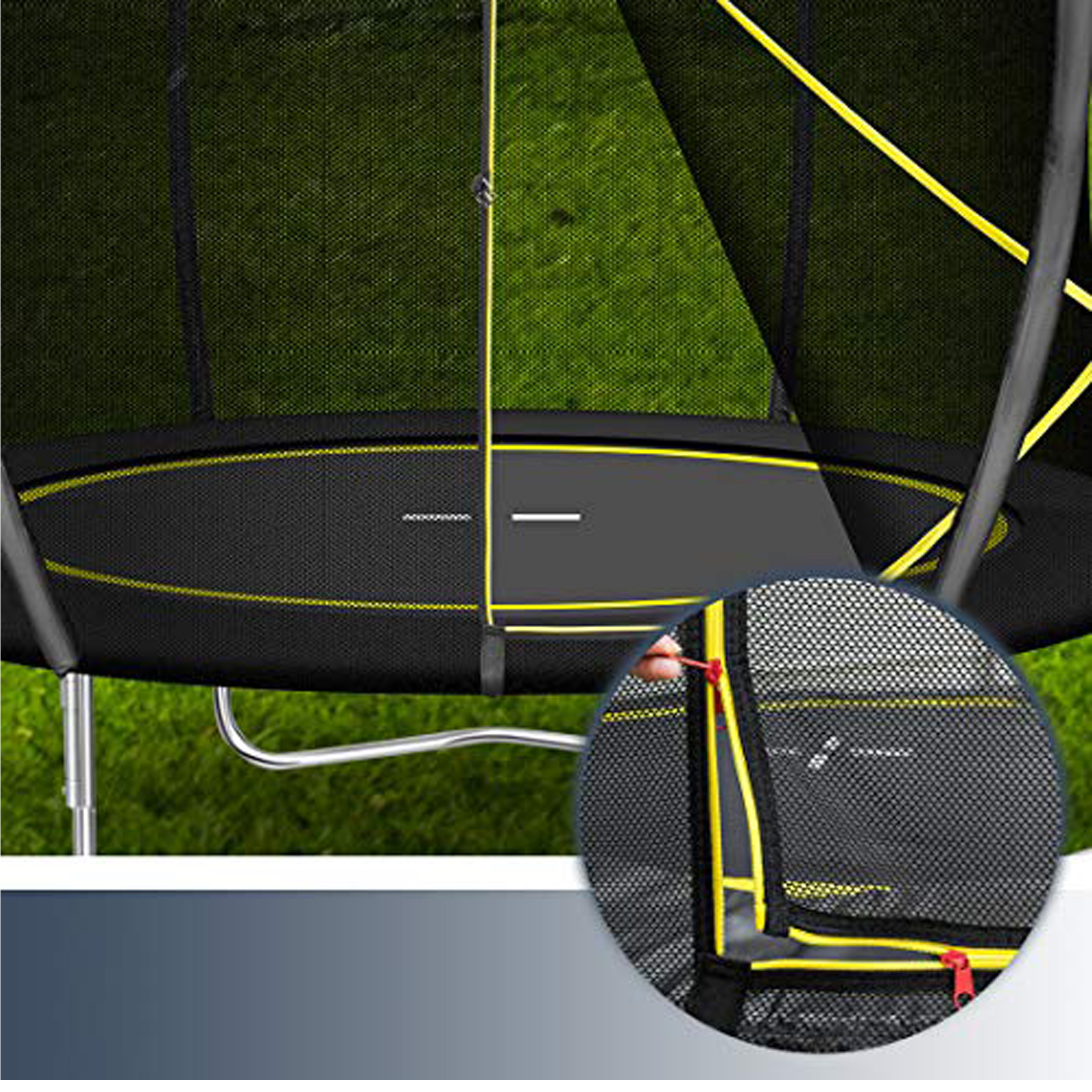 Professional Schwarz Gartentrampolin, ZOOMYO 366cm Gartentrampolin