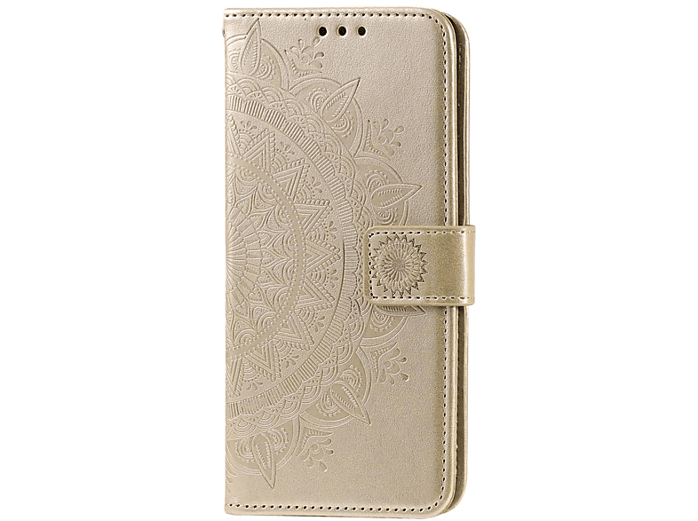 COVERKINGZ Klapphülle mit Muster, Gold Bookcover, A23, Mandala Samsung, Galaxy