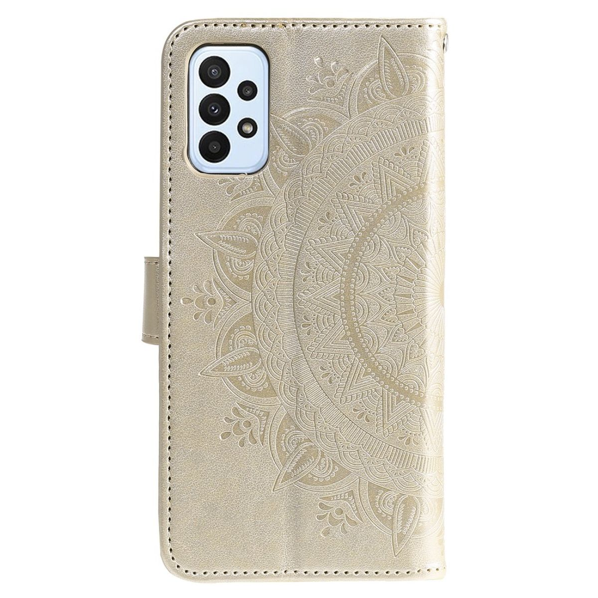A23, Galaxy Gold Klapphülle Bookcover, COVERKINGZ Samsung, Muster, mit Mandala
