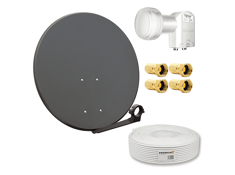 COR 800SAE-J 80cm Satellite Dish Kit – Includes Twin Opticum LNB And 40cm Wall Bracket