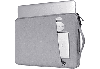 INF Laptoptasche 14.1 / 15.4 Zoll Canvas Laptoptasche Sleeve für Universal Canvas, grau