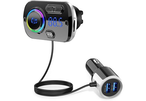 Transmisor FM - INF Transmisor FM inalámbrico Bluetooth 5.0 QC3 para el  coche