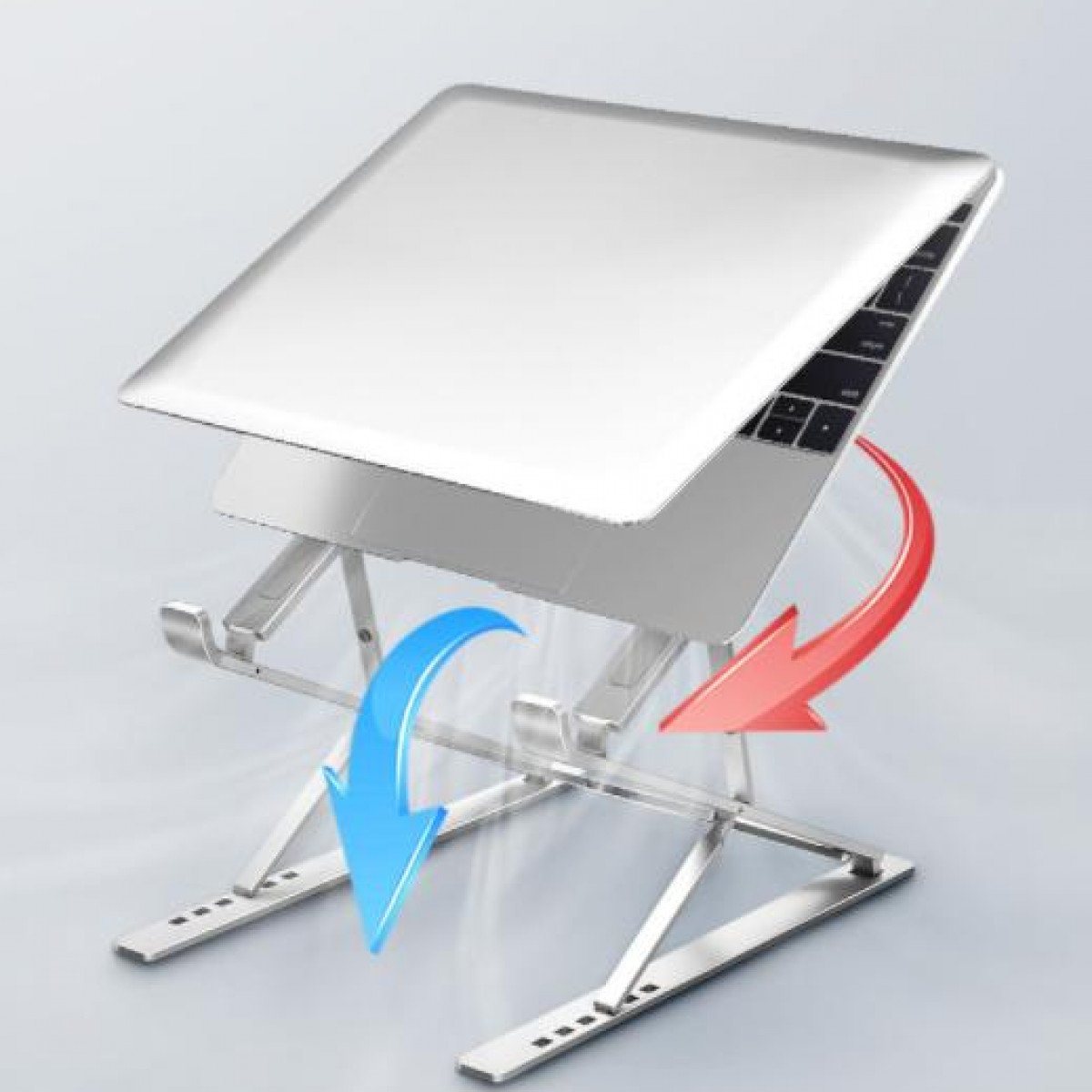 CIRYCASE Supporto PC Portatile Ergonomico, Legno & Alluminio Rialzo PC