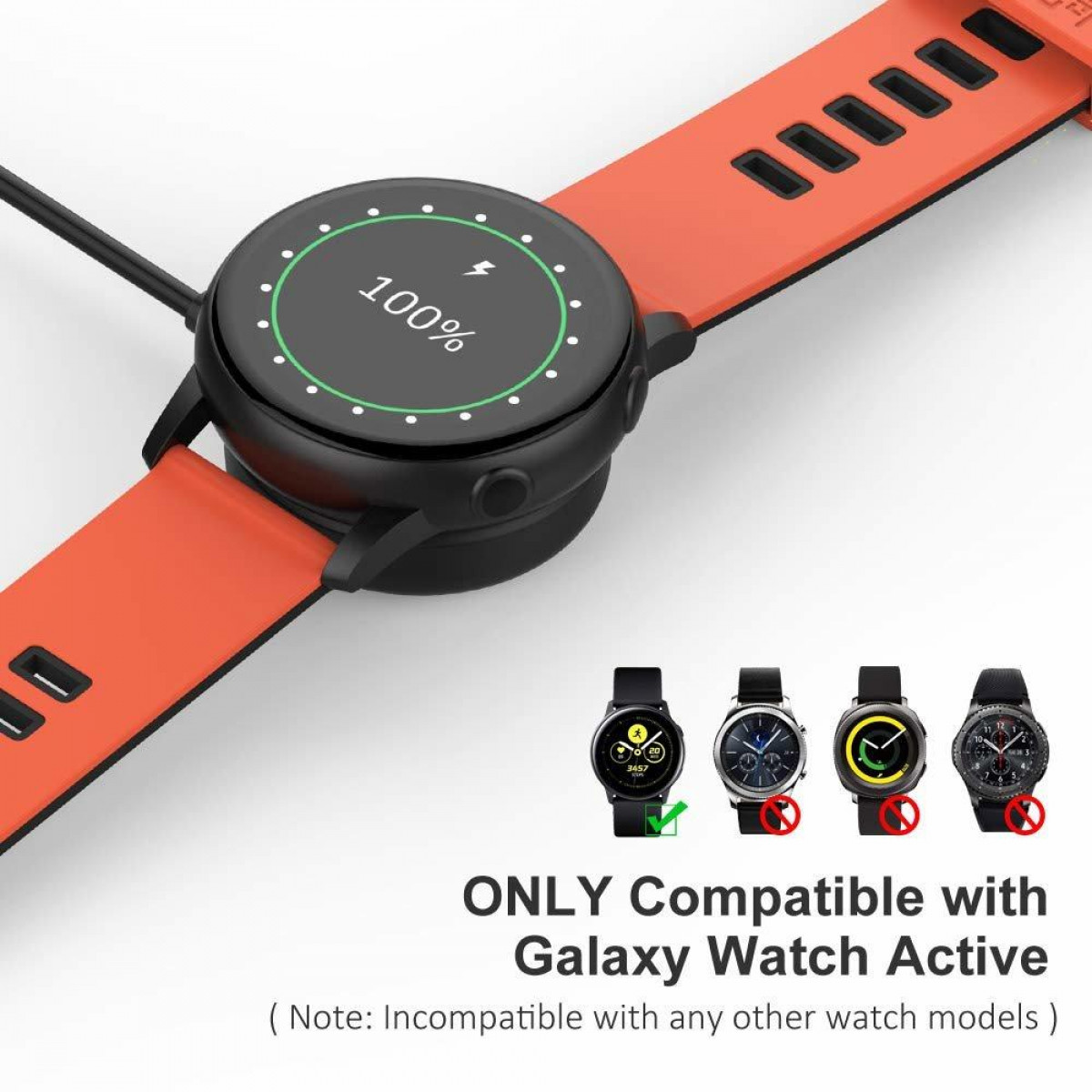Galaxy 1/2, schwarz Ladegerät, INF Samsung Active für 3/4/5 Ladegerät Watch