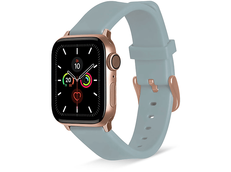 ARTWIZZ WatchBand Silicone, Apple, 3-1 6-4 (38mm), (40mm), Watch Apple SE Ersatzarmband, (41mm), 9-7 & Hellgrau