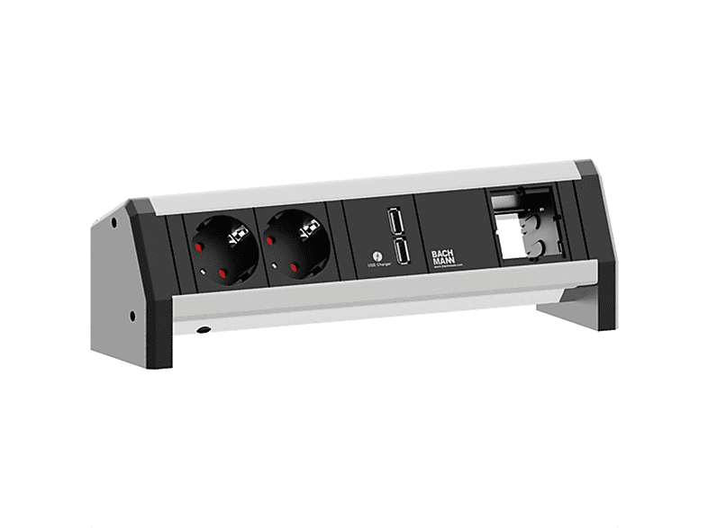 BACHMANN DESK 2x Schutzkontakt 1x USB 1x Charger 1 ABD Aufbau-Anschlussfelder DESK