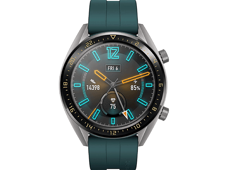 HUAWEI Watch GT Active Edition Metall Smartwatch grün 140-210 Silicon, mm