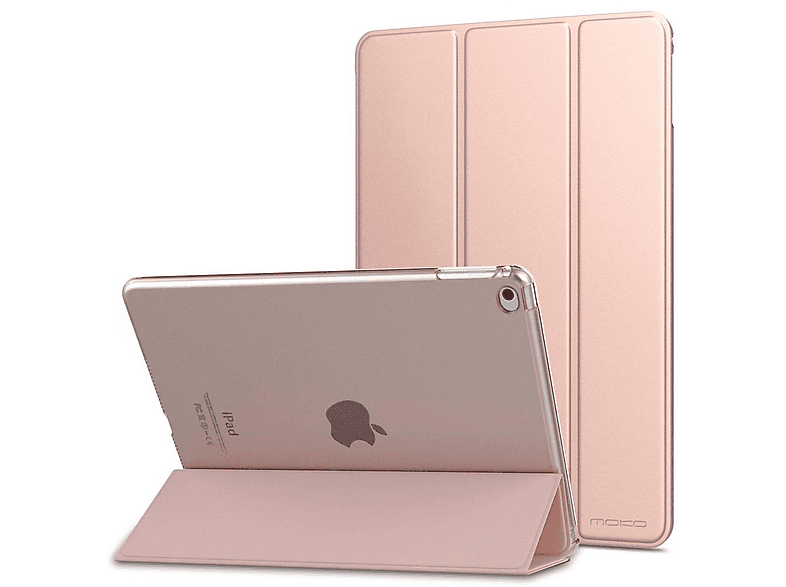 INF iPad Air 2 Smart Cover Case iPad-Hülle Tabletthülle Flip Cover für Apple transparente Hartkunststoffabdeckung, roségold