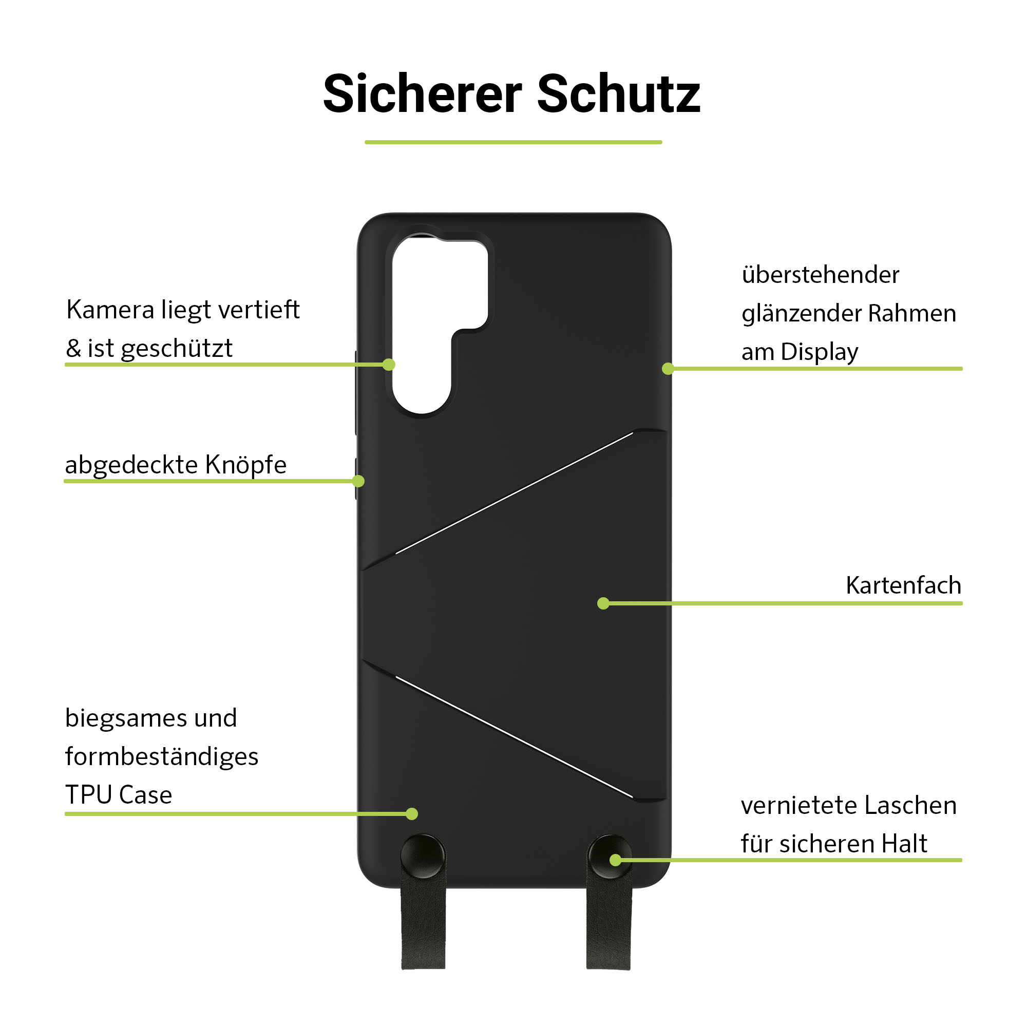 Umhängetasche, ARTWIZZ Schwarz Galaxy Apple, HangOn Case, A71,