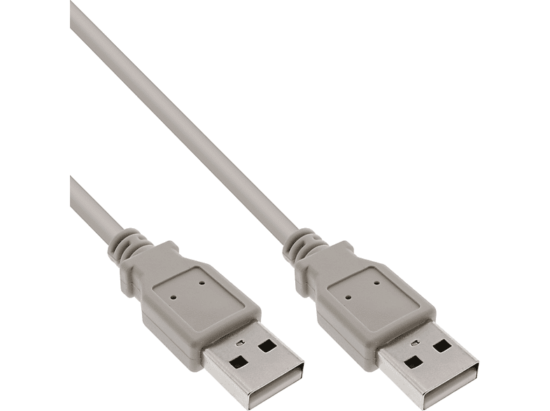 INLINE InLine® USB 2.0 Kabel, A an A, beige, 2m Kabel USB USB 2.0 USB