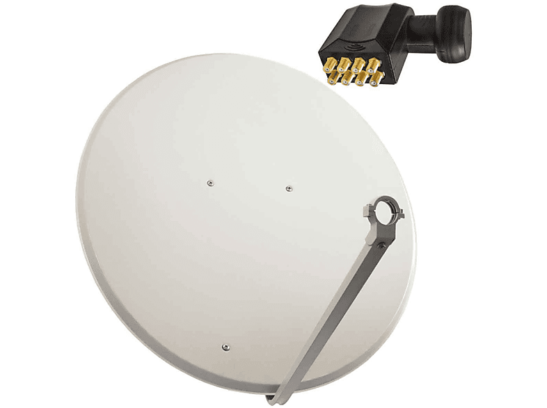 PREMIUMX SAT Anlage 100cm Satellitenschüssel Aluminium Octo LNB Sat ...