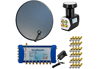 PREMIUMX PXA100A-122067 Sat Anlage (100 cm, Quattro LNB)