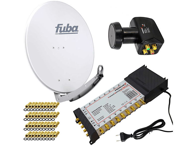 FUBA SAT G LNB) LNB 780 F-Stecker Sat Multischalter cm, (78 Quattro DAA Antenne Anlage 5/16 Anlage