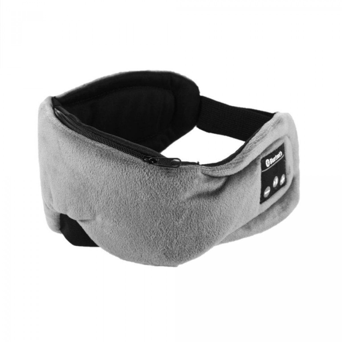 integrierten Kopfhörern Bluetooth On-ear 5.0 Bluetooth grau mit Kopfhörer INF schwarz, Schlafmaske