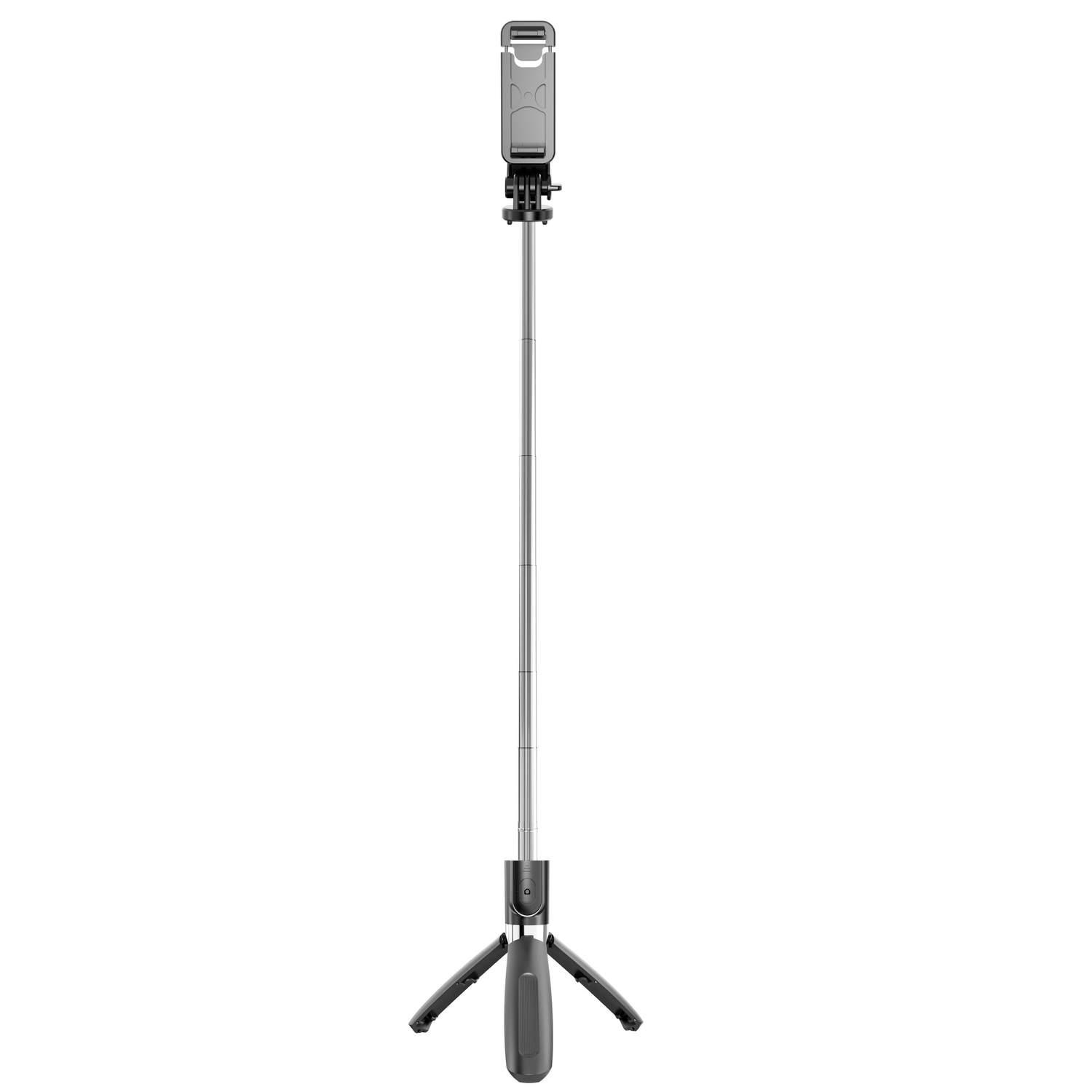 INF Selfie-Stick/Handystativ Gopro-kompatibe Kamera- Selfie-Stick, und schwarz mit Fernbedienung
