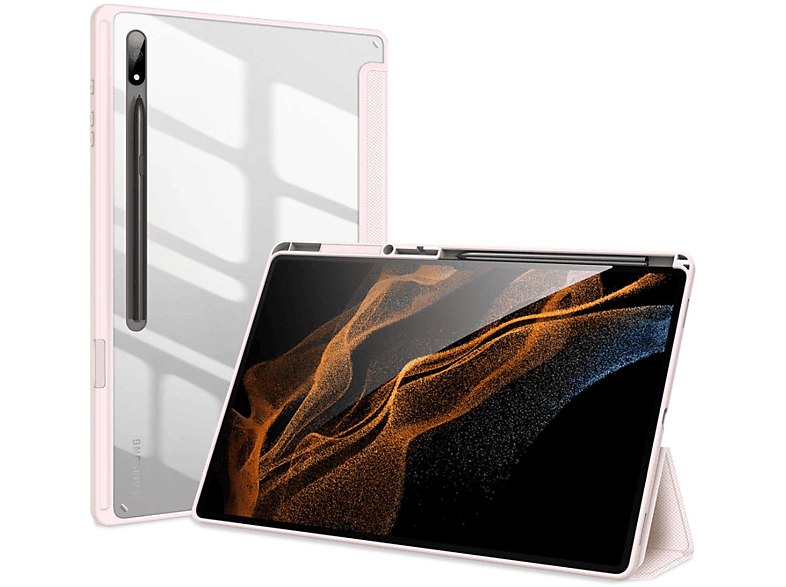 Ultra Tab S8 Galaxy Pink Samsung Bookcover Toby Polyurethan, für Kunststoff, DUX Tablethülle DUCIS