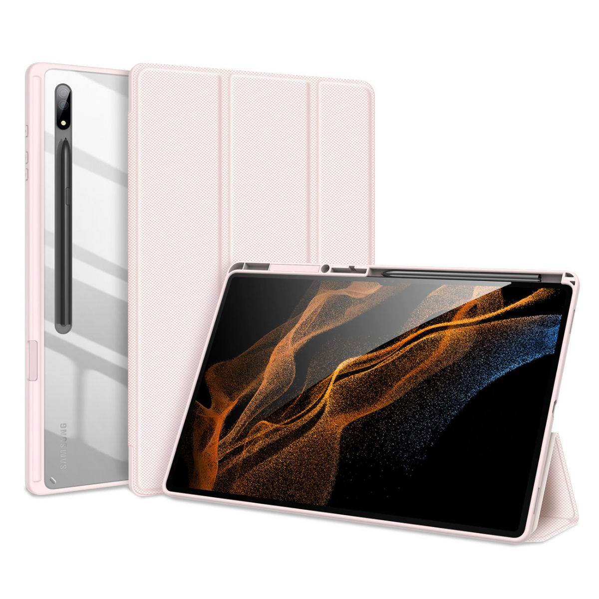 Samsung Ultra Galaxy DUX Pink Toby Tab Tablethülle Kunststoff, S8 DUCIS Polyurethan, Bookcover für