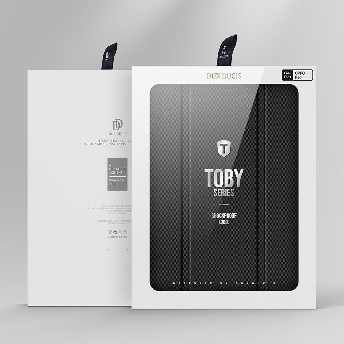 für Toby Pad Bookcover Polyurethan, DUCIS DUX Oppo Tablethülle Schwarz