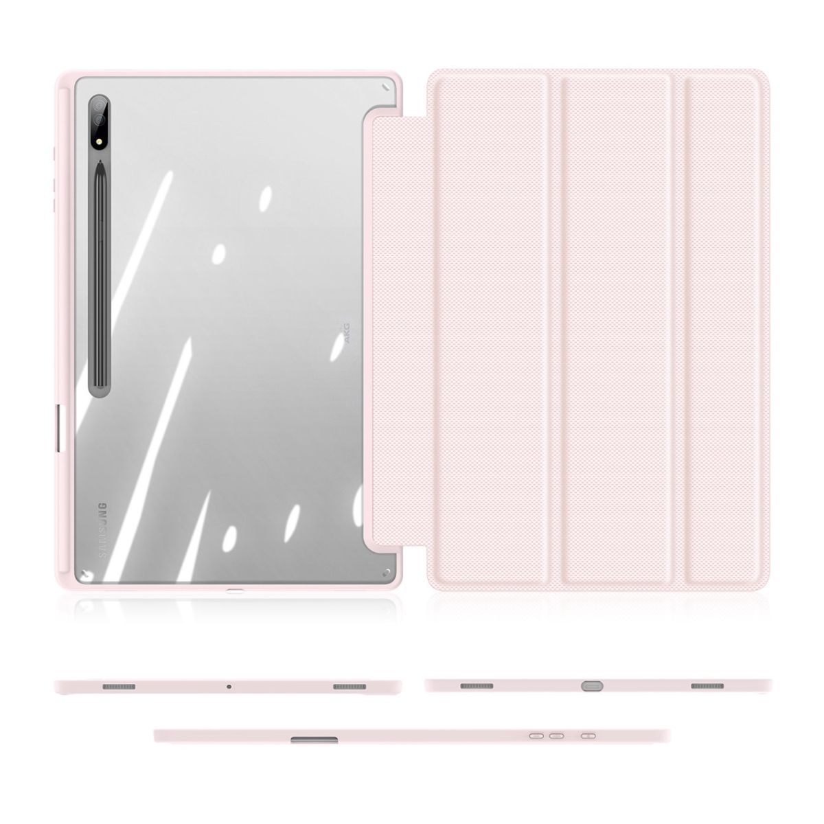 Ultra Tab S8 Galaxy Pink Samsung Bookcover Toby Polyurethan, für Kunststoff, DUX Tablethülle DUCIS